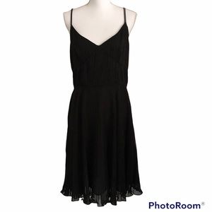 Ann Taylor LOFT black flowy cocktail dress Size 12